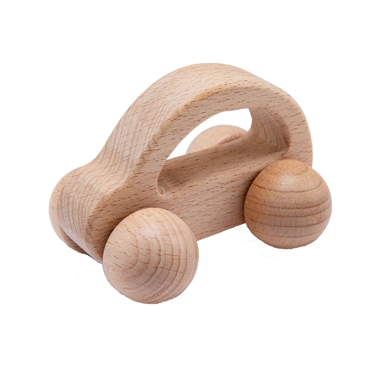 Hochets en bois naturel Montessori pour bébés
