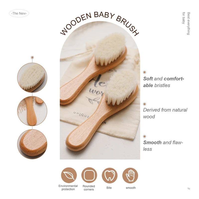 Brosses bébé en bois naturel