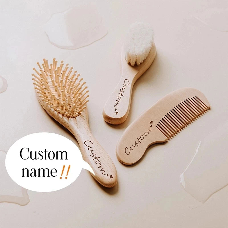 Brosses bébé en bois naturel