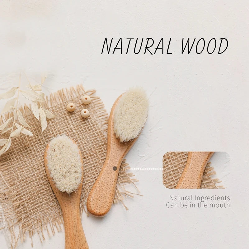 Brosses bébé en bois naturel