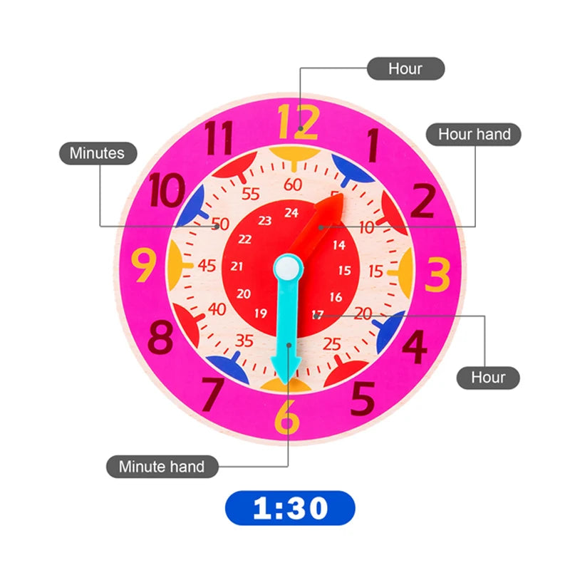 Horloge en Bois Montessori