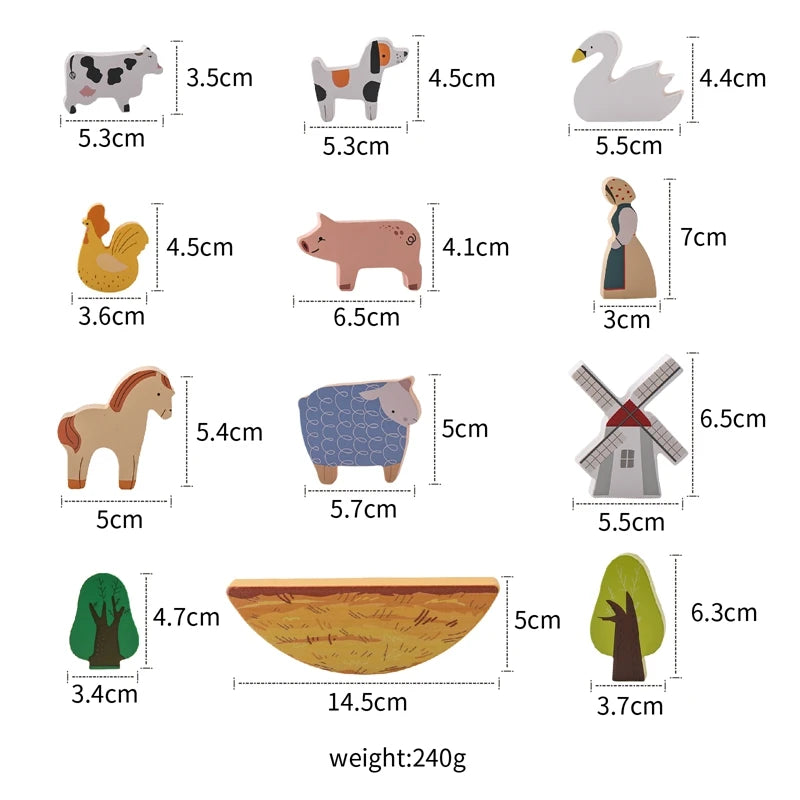 Jeu d'Équilibre en Bois