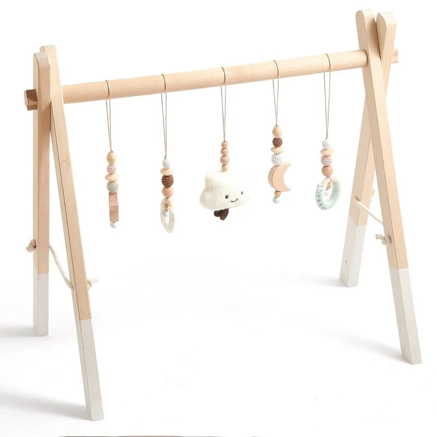 Arche d’éveil Montessori en bois avec suspensions