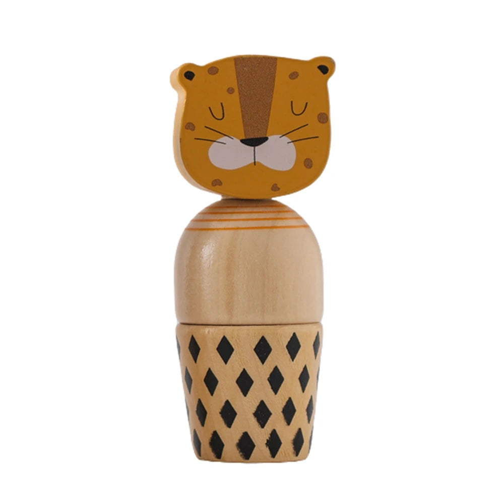 Baby Wooden Montessori Toys Wooden Animal Screw Montage Hand-on Ability Blocks Toys Beech Wooden Puzzle Educational Toy Gift