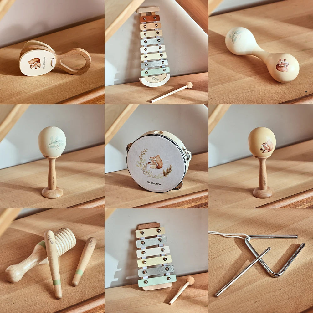 Instruments de musique en bois pour bébé