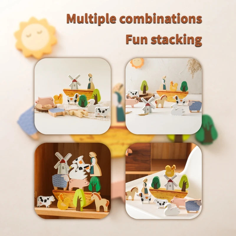 Jeu d'Équilibre en Bois