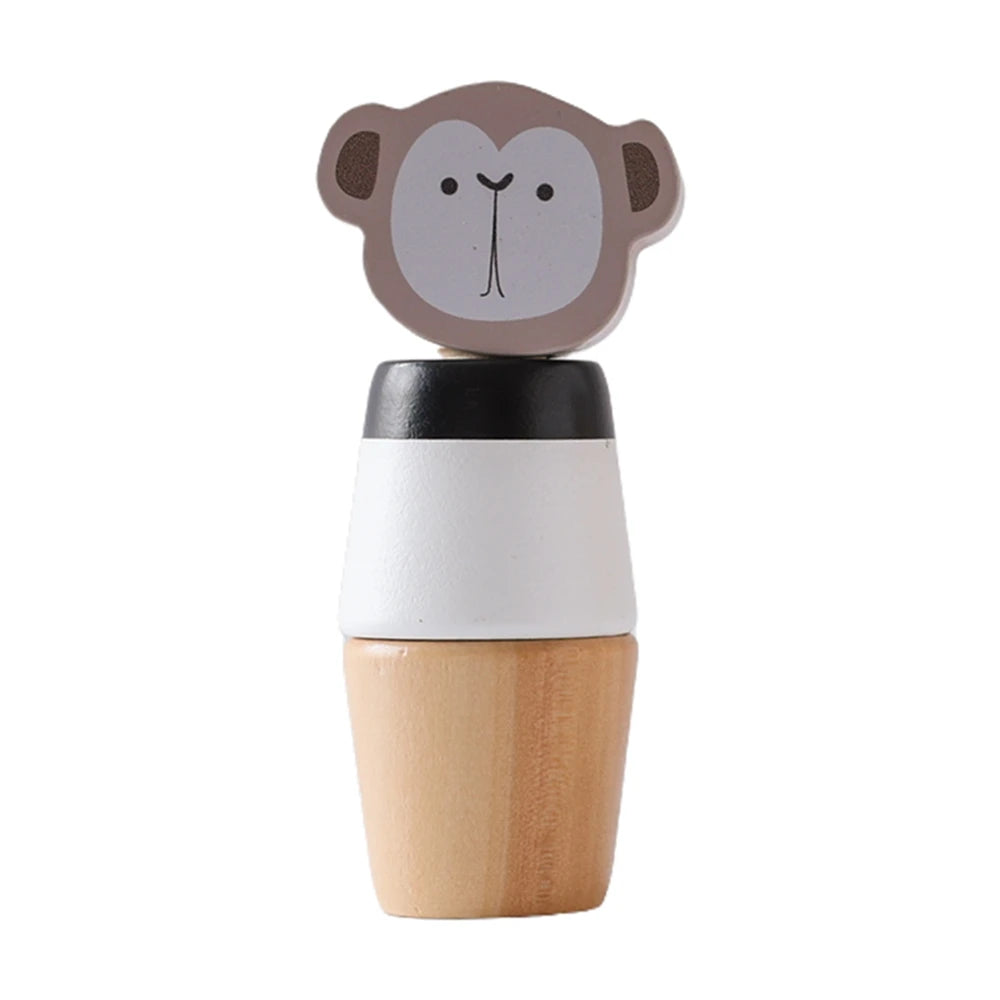 Baby Wooden Montessori Toys Wooden Animal Screw Montage Hand-on Ability Blocks Toys Beech Wooden Puzzle Educational Toy Gift
