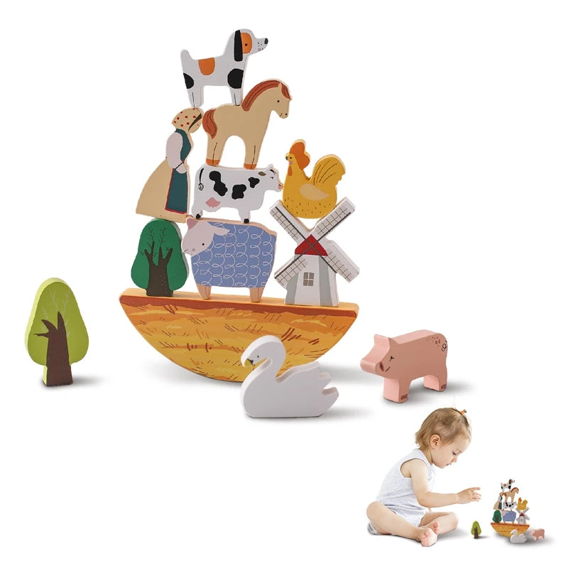 Jeu d'Équilibre en Bois