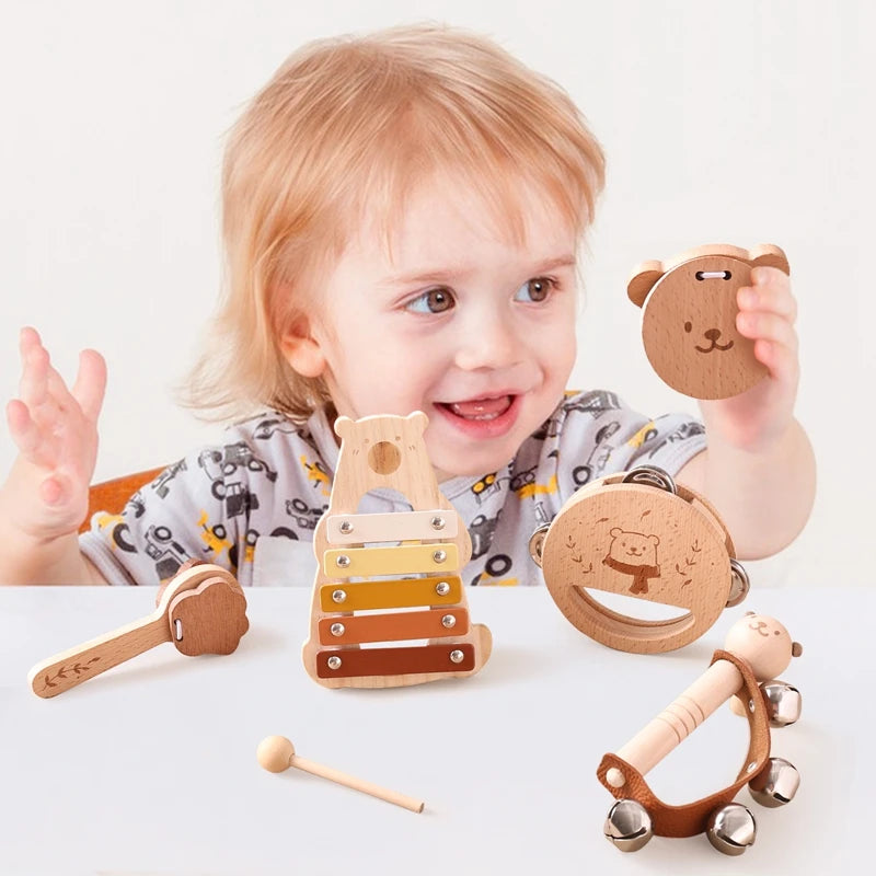 Instruments de musique en bois pour enfants