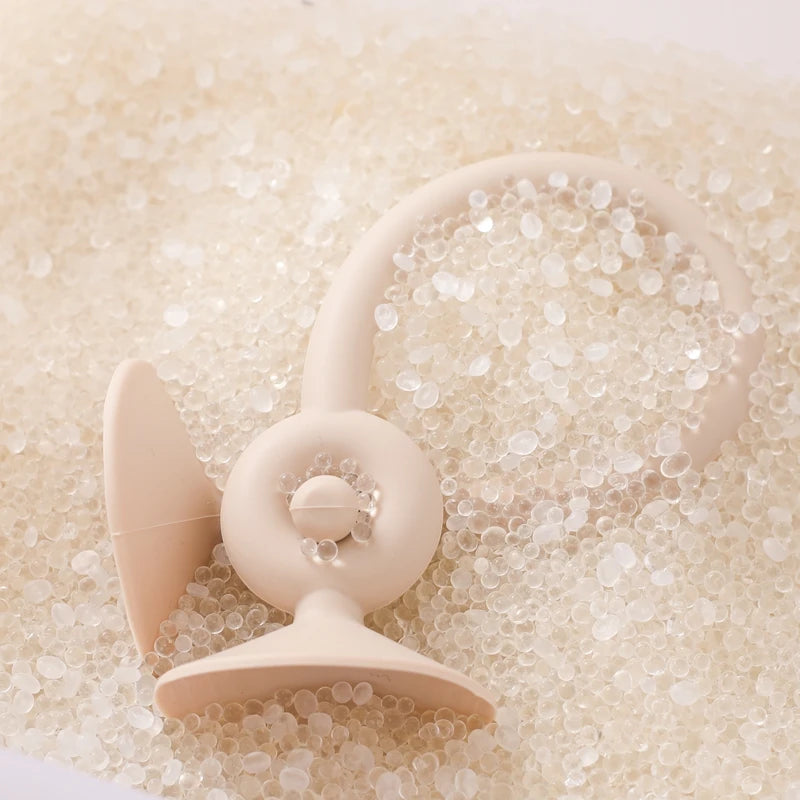 Anneaux sensoriels en bois et silicone pour chaise haute
