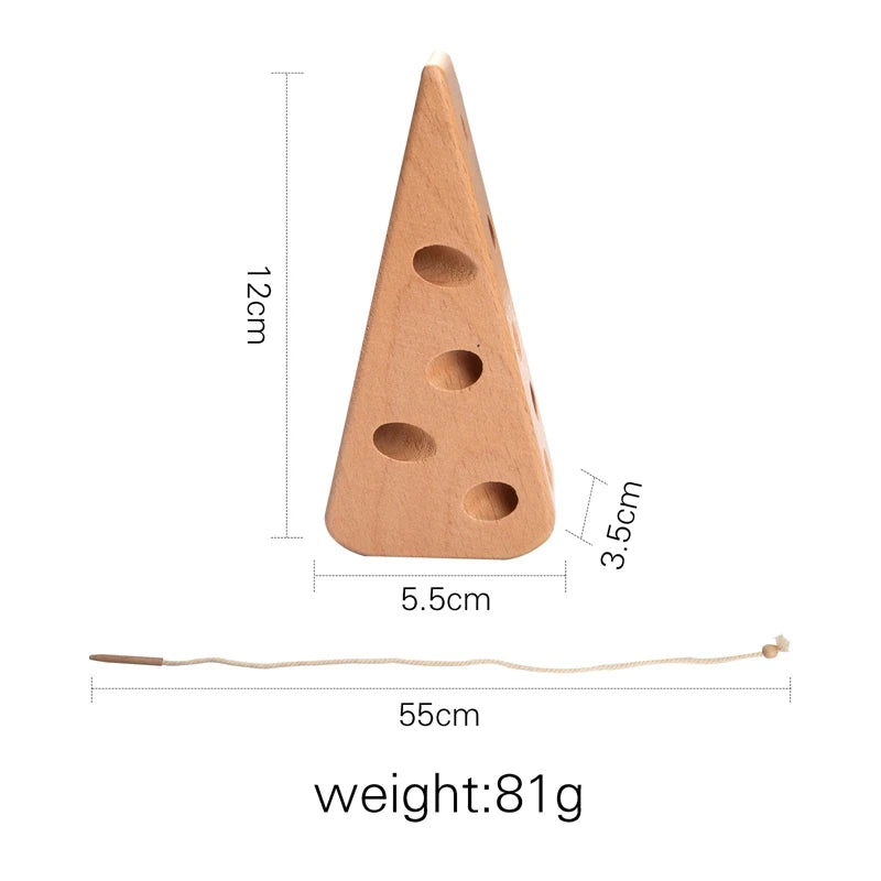Jeu de laçage éducatif en bois