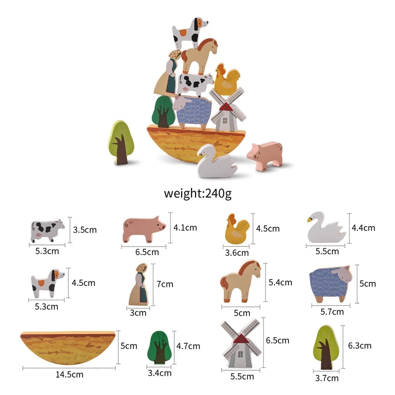 Jeu d'Équilibre en Bois